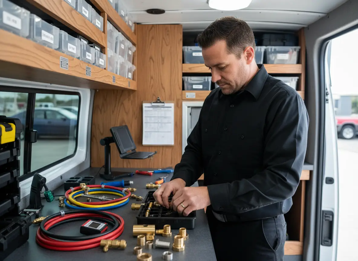 Red Rocks Fire Protection certified backflow technician servicing an assembly