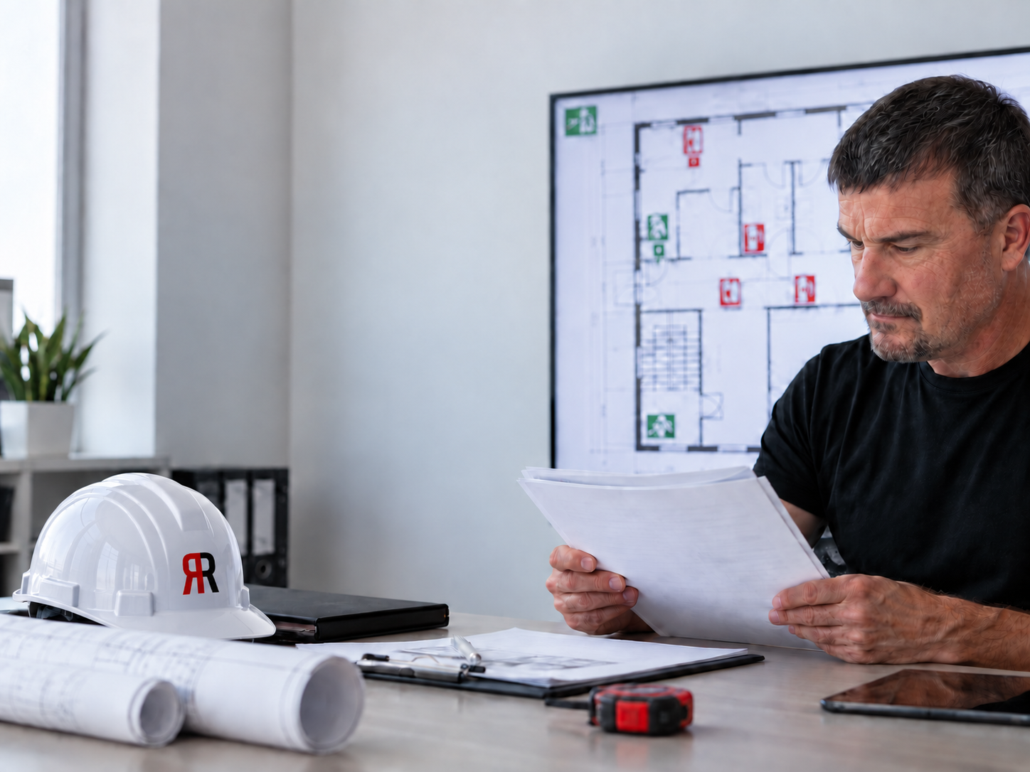 Red Rocks Fire Protection experienced consultant preparing a system assessment report for a client